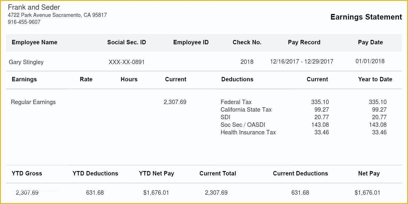 Free Fake Check Stubs Template Of Horizontal Black Pay Stub Sample Template