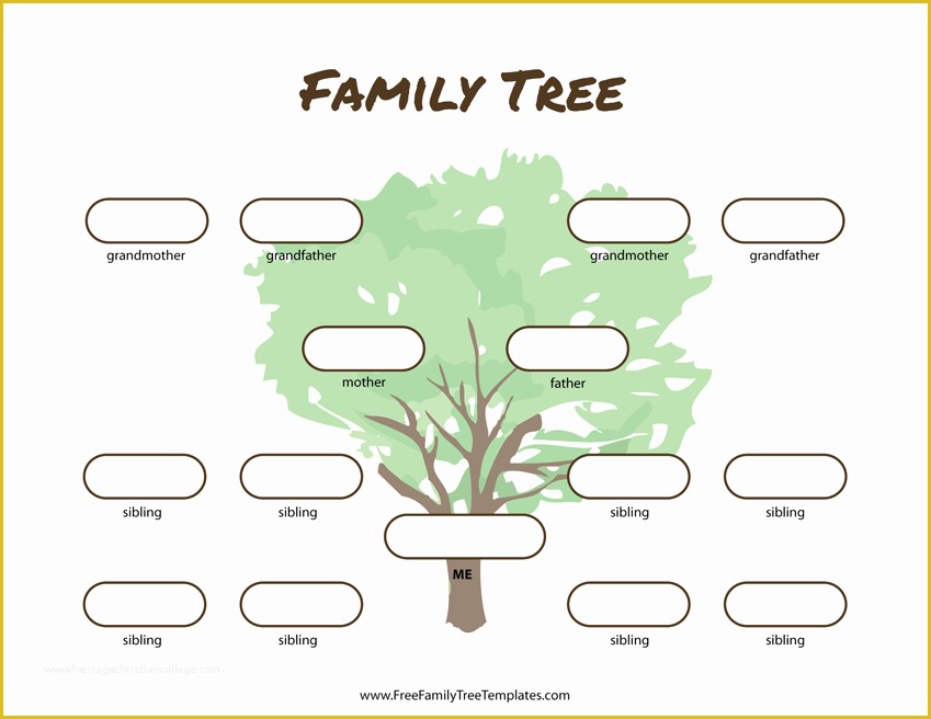 Free Family Tree with Siblings Template Of 3 Generation Family Tree Many Siblings Template – Free