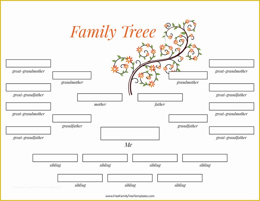 Free Family Tree with Siblings Template Of 4 Generation Family Tree Many Siblings Template – Free