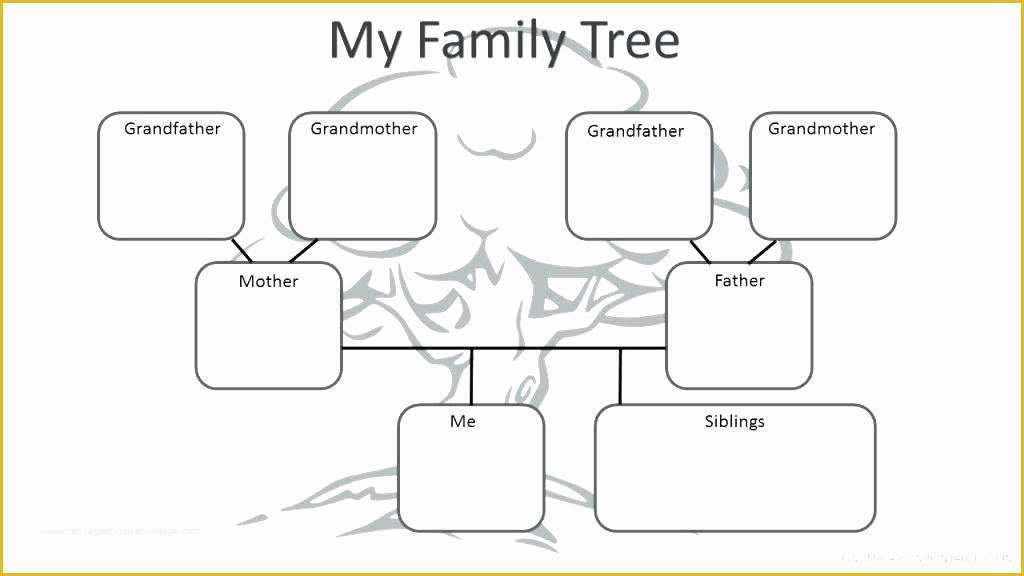 Free Family Tree with Siblings Template Of Kindergarten Free Printable Family Tree Worksheet for