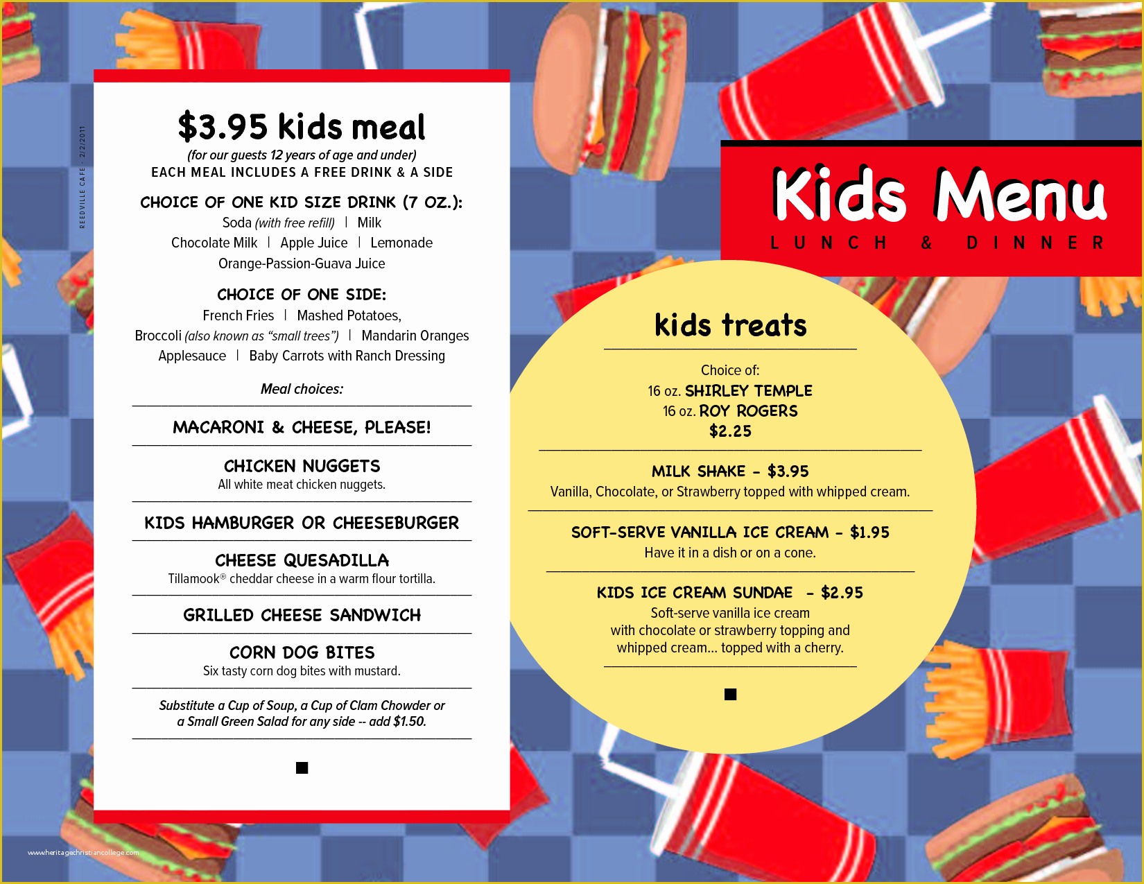 Free F&amp;i Menu Template Of Free Menu Templates Kids Menu Kids Menu