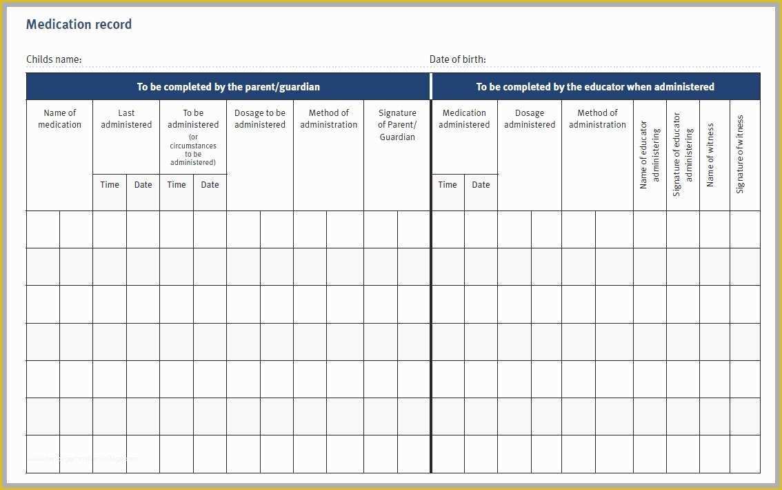 Free F&amp;i Menu Template Of Medication Administration Record Template Word Luxury