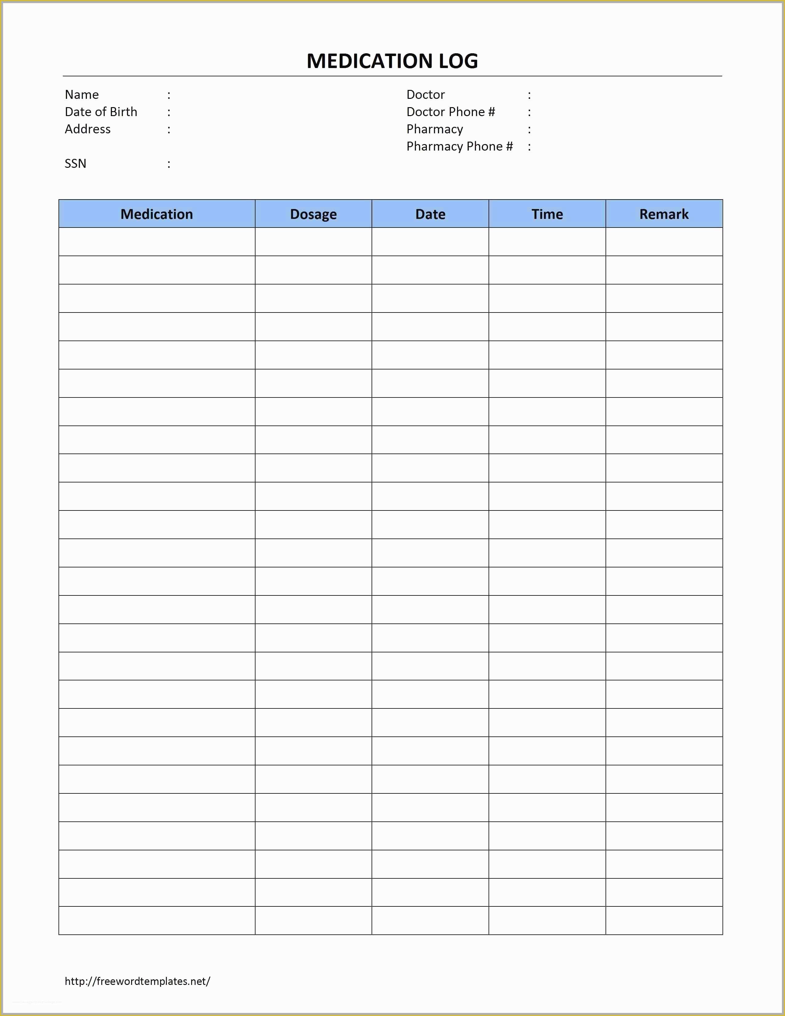 Free F&amp;i Menu Template Of Medication Administration Record Template Word Luxury