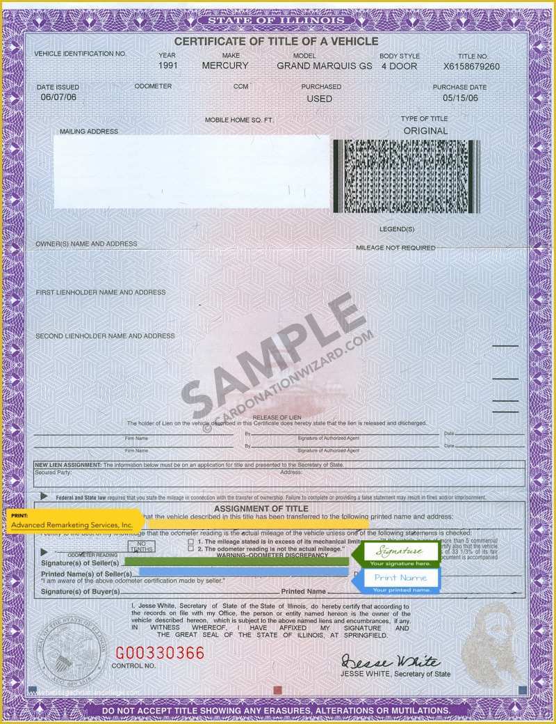 Free F&amp;i Menu Template Of Title for Car Free Printable Documents