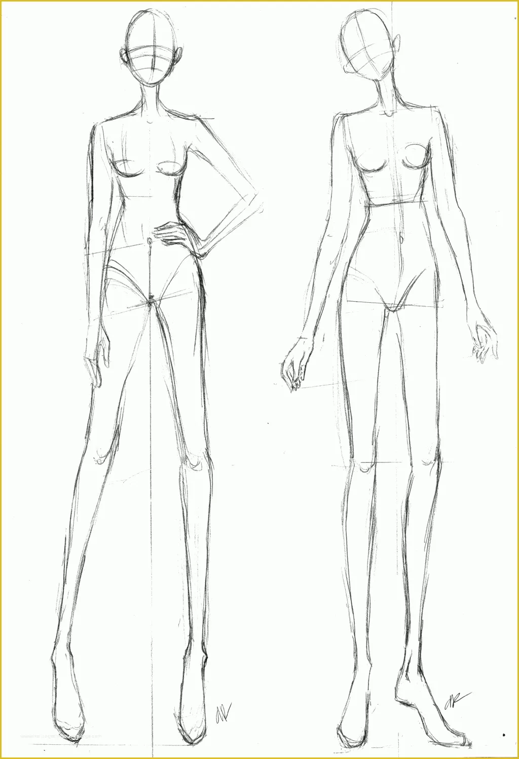 Free Fashion Templates Of Blank Fashion Body Templates Coloring Pages