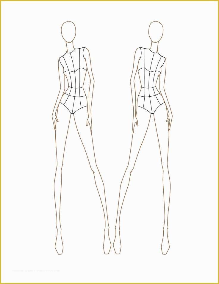 Free Fashion Templates Of Croquis Female Front View