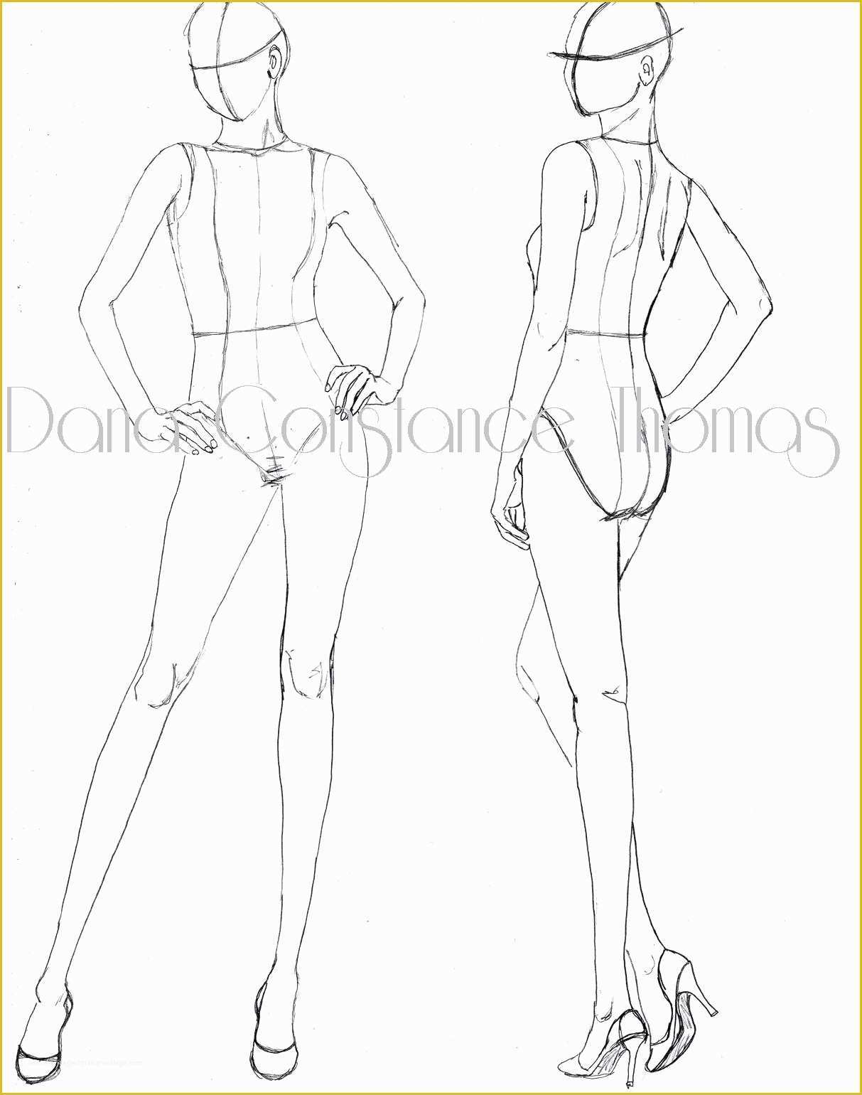 Free Fashion Templates Of Croquis Pairs