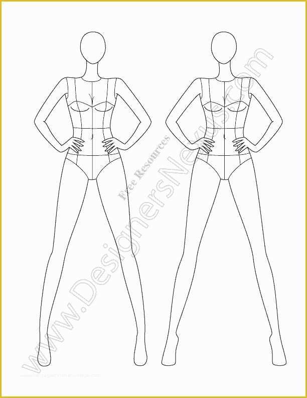 Free Fashion Templates Of Free Of Vector Fashion Croqui Template Shows