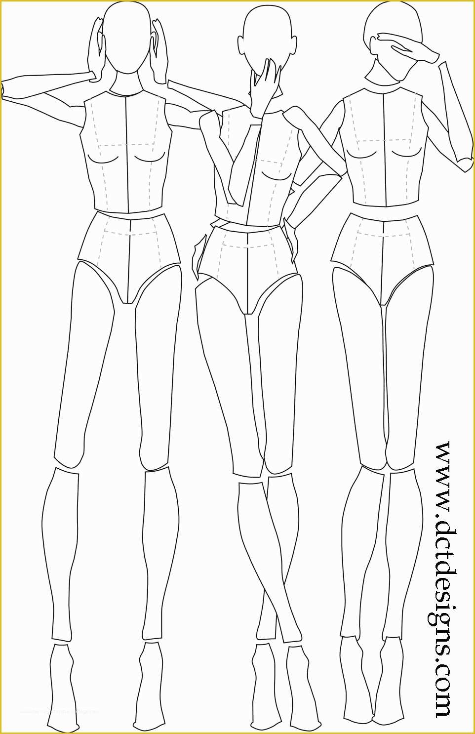 Free Fashion Templates Of the Gallery for Female Fashion Figure Templates Front