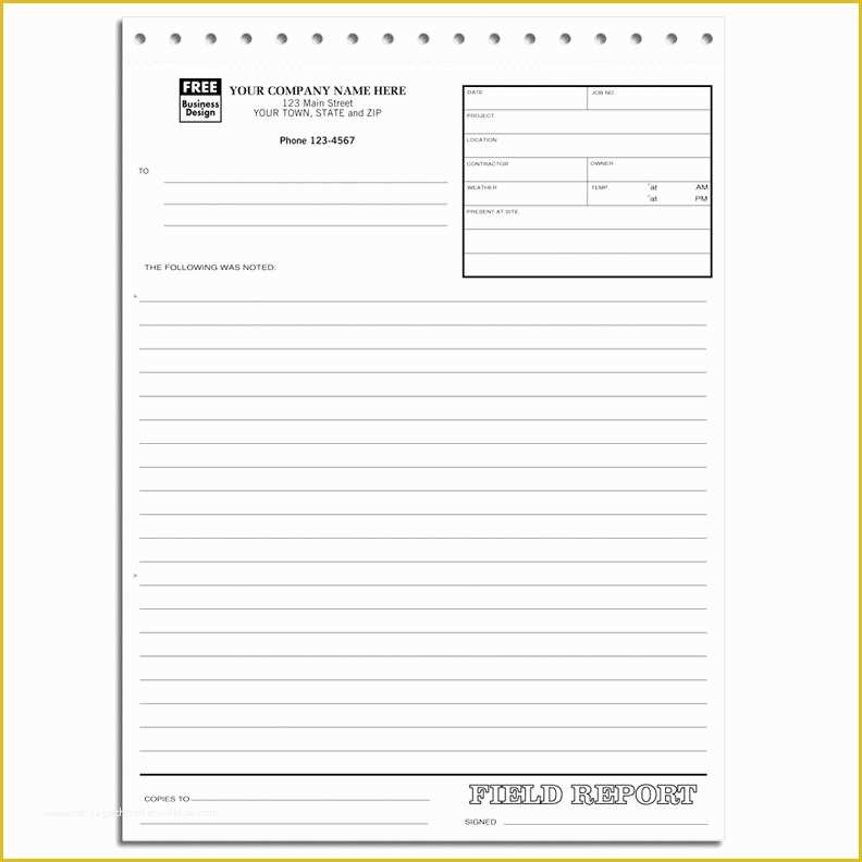 Free Field Service Report Template Of Field Report Carbonles form