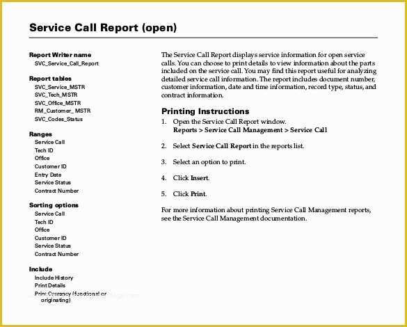 Free Field Service Report Template Of Sample Service Report Template 25 Free Word Pdf Apple
