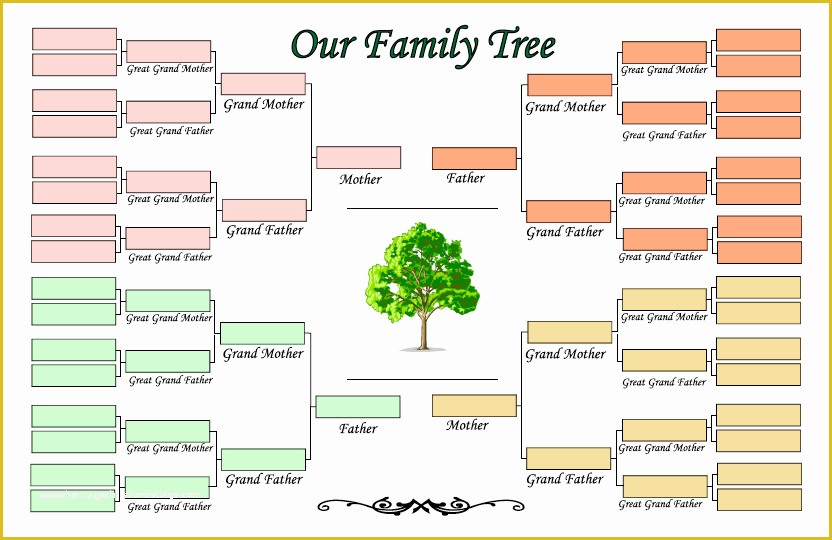 Free Fill In Family Tree Template Of 10 Best Of Free Blank Family Tree Template Editable