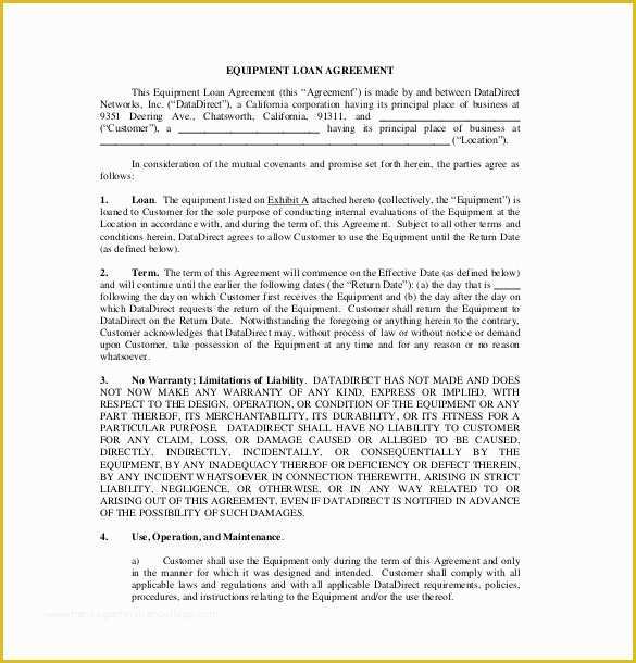 Free Financial Loan Agreement Template Of 18 Loan Agreement Templates – Free Word Pdf format