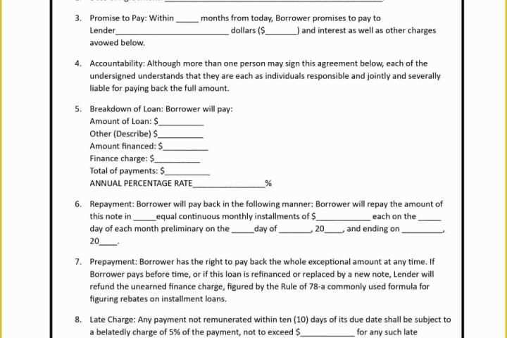 Free Financial Loan Agreement Template Of 40 Free Loan Agreement Templates [word &amp; Pdf] Template Lab