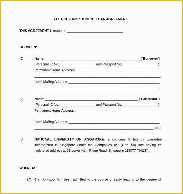 Free Financial Loan Agreement Template Of Car Lease Agreement Template Parent Child Inspirational