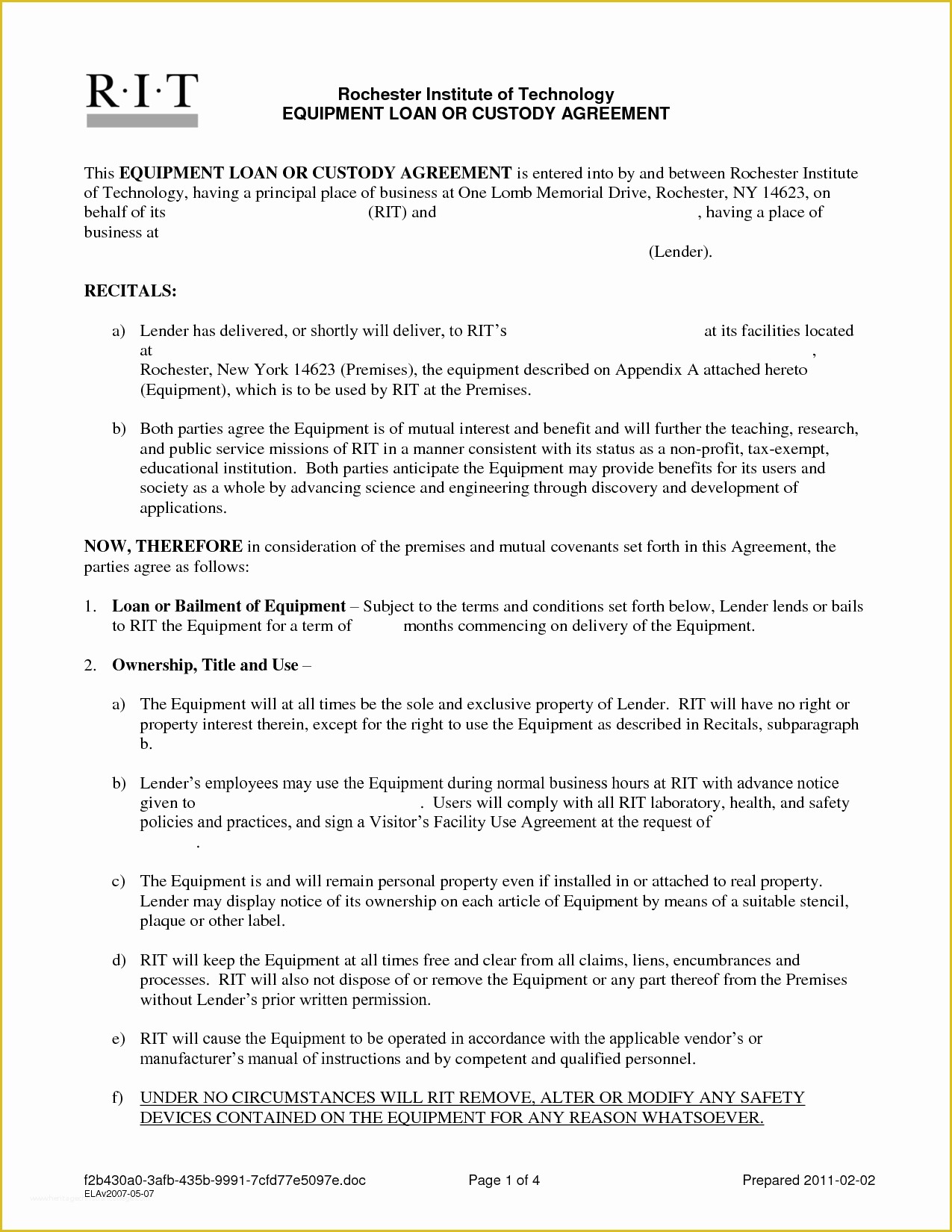 Free Financial Loan Agreement Template Of Free Printable Personal Loan Contract form Generic