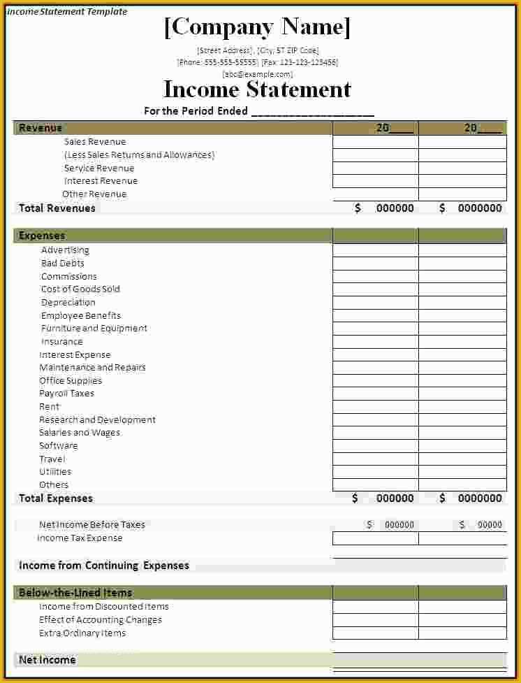 Free Financial Statement Template Of 7 Financial Statement Effects 