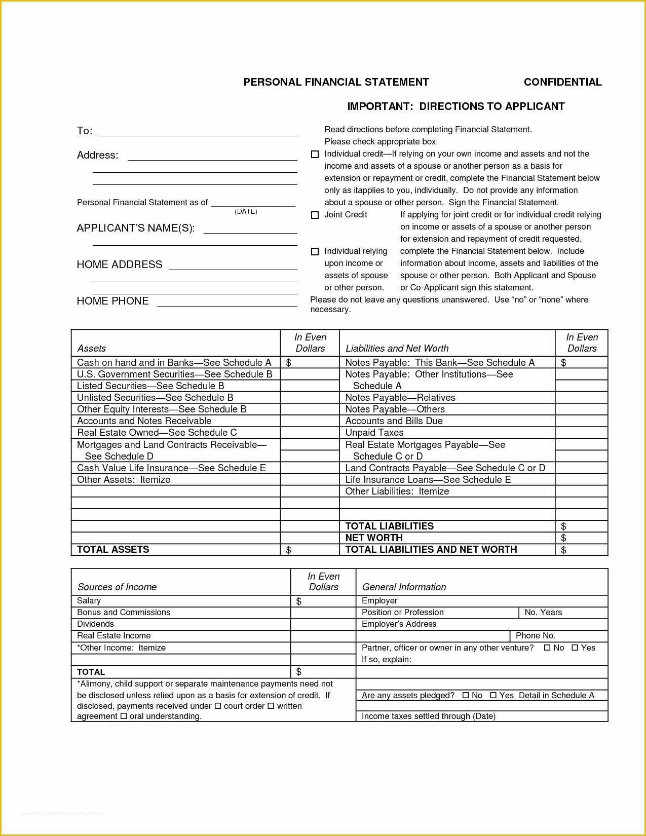 Free Financial Statement Template Of 8 Best Of Business Financial Statement form