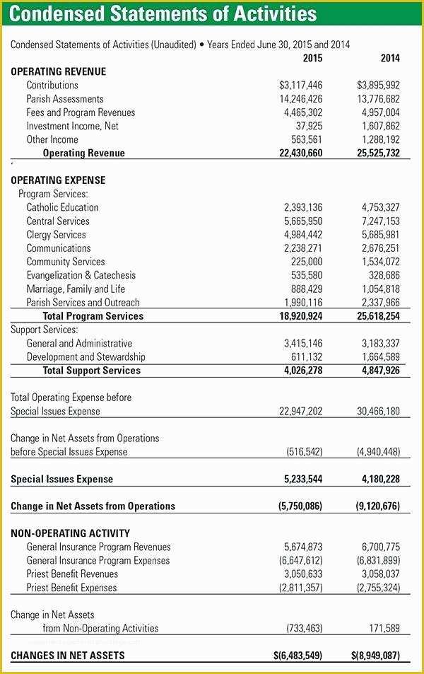 Free Financial Statement Template Of 92 Non Profit Financial Statement Template Free Non