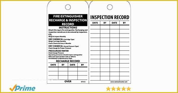 Free Fire Extinguisher Inspection Tags Template Of Printable Fire Extinguisher Inspection Tag Template – Free