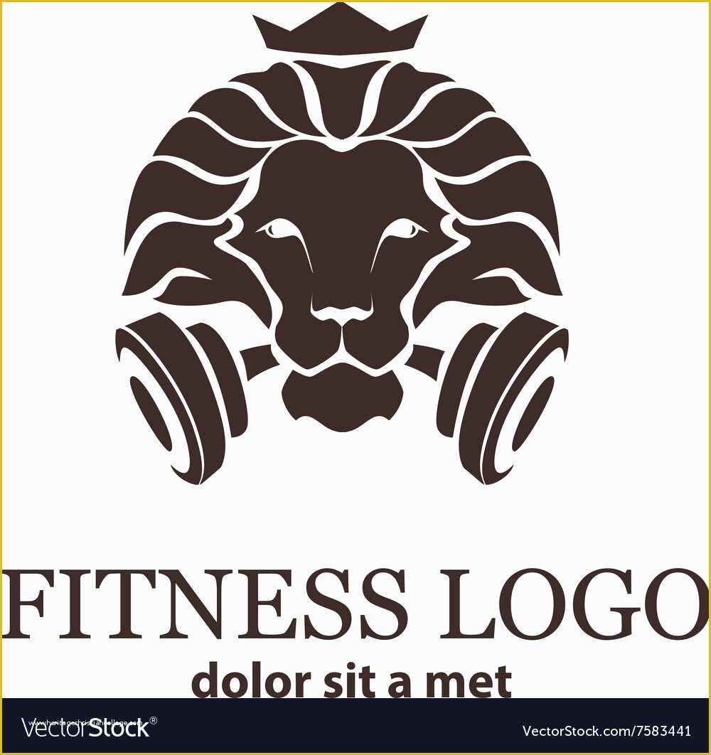 Free Fitness Logo Templates Of Lion Sport Fitness Logo Template Royalty Free Vector Image