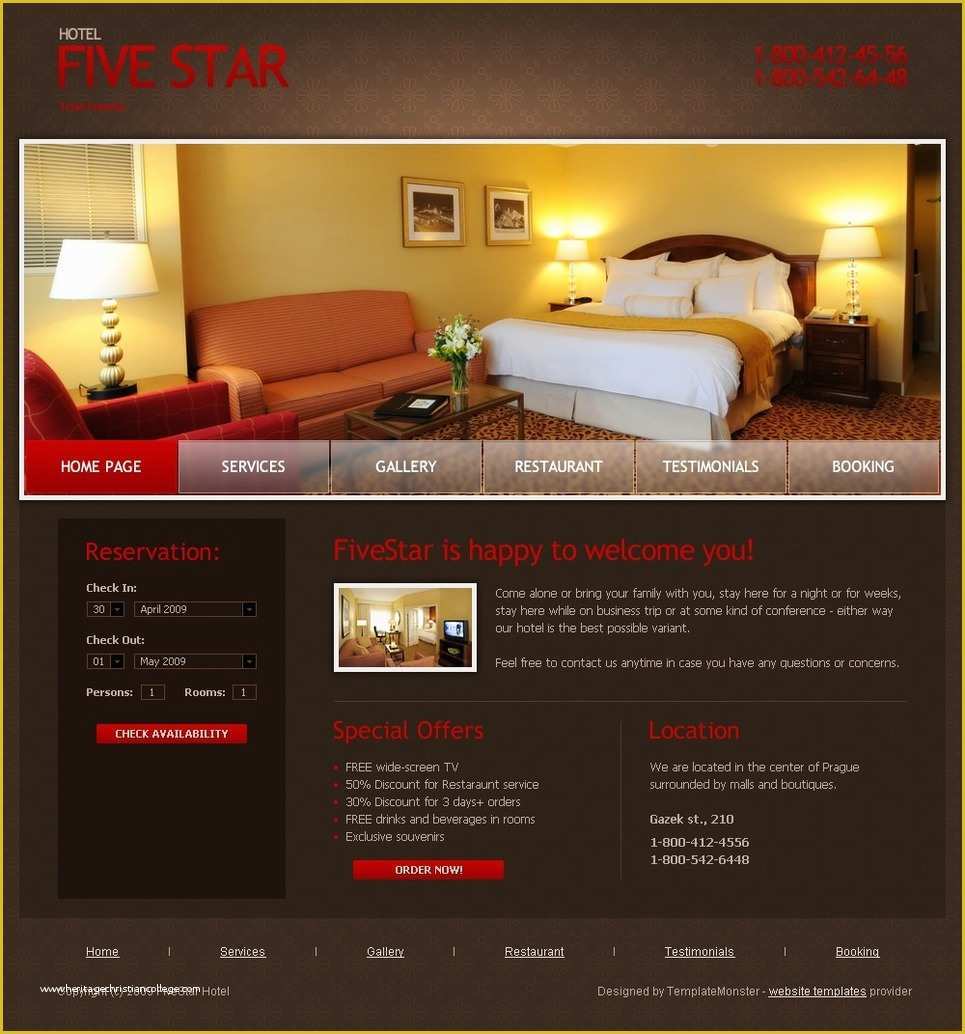 Free Flash Site Templates Download Of Free Hotel Website Template