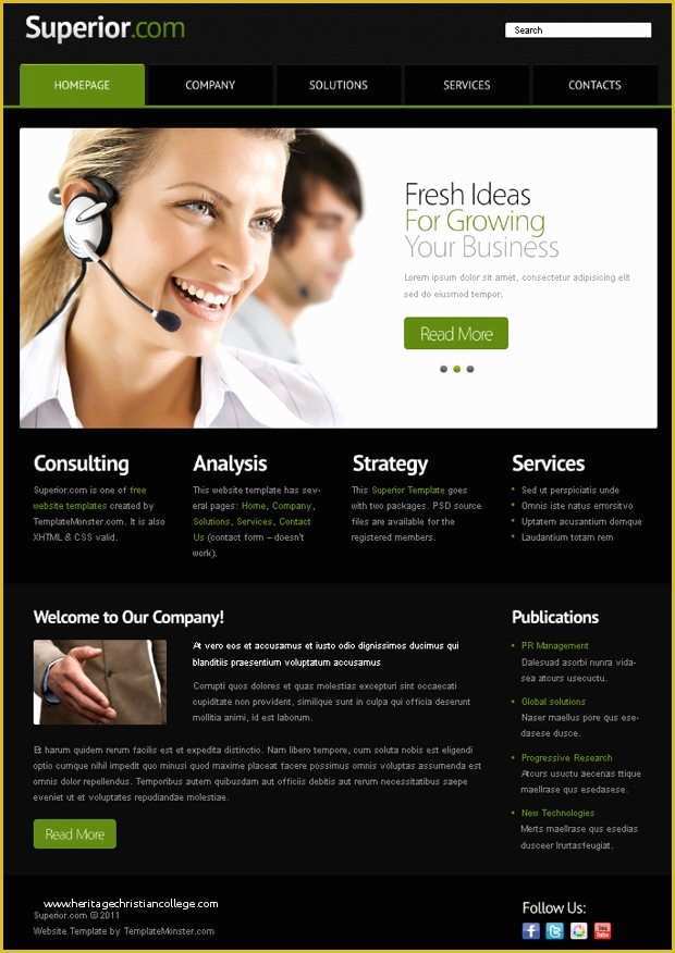 Free Flash Site Templates Download Of Free Website Template with Jquery Slider for Business