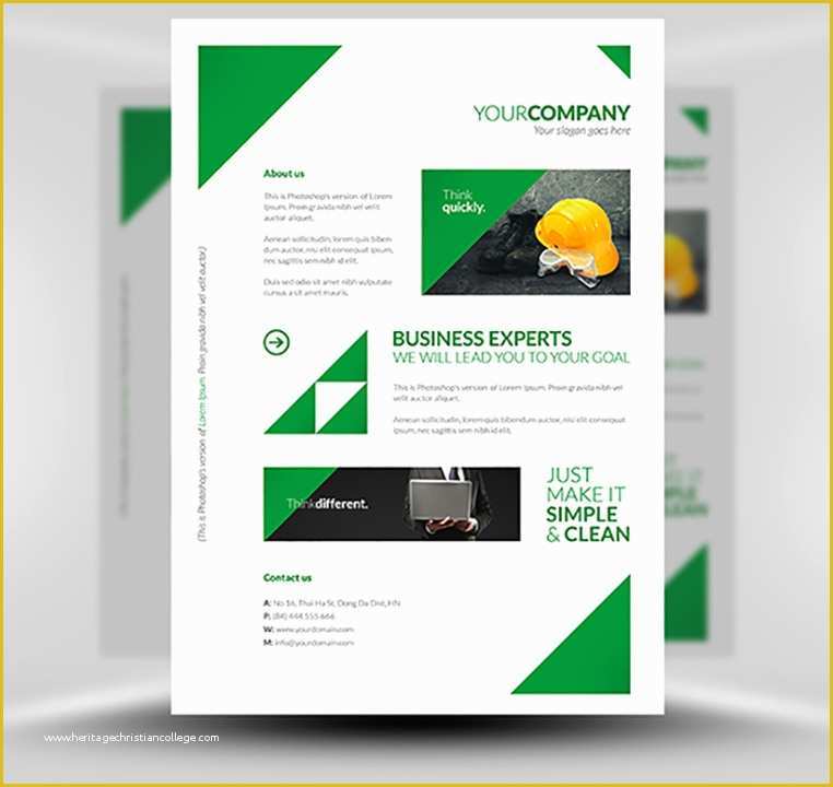Free Flier Templates Of Free Clean Corporate A4 Flyer Poster Template Flyerheroes