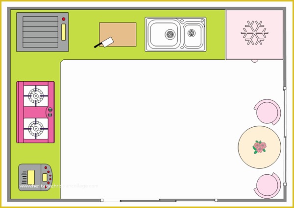 Free Floor Plan Template Of Kitchen Workflow Plan Template