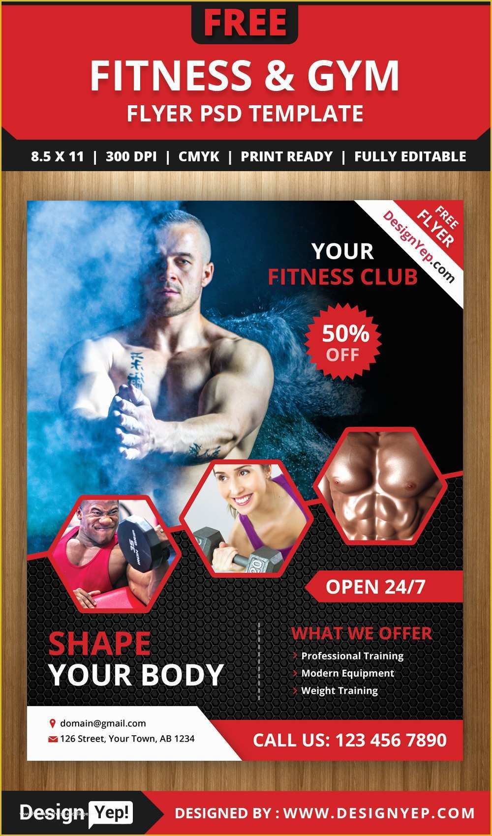 Free Flyer Templates Online Of Free Fitness and Gym Flyer Psd Template Designyep