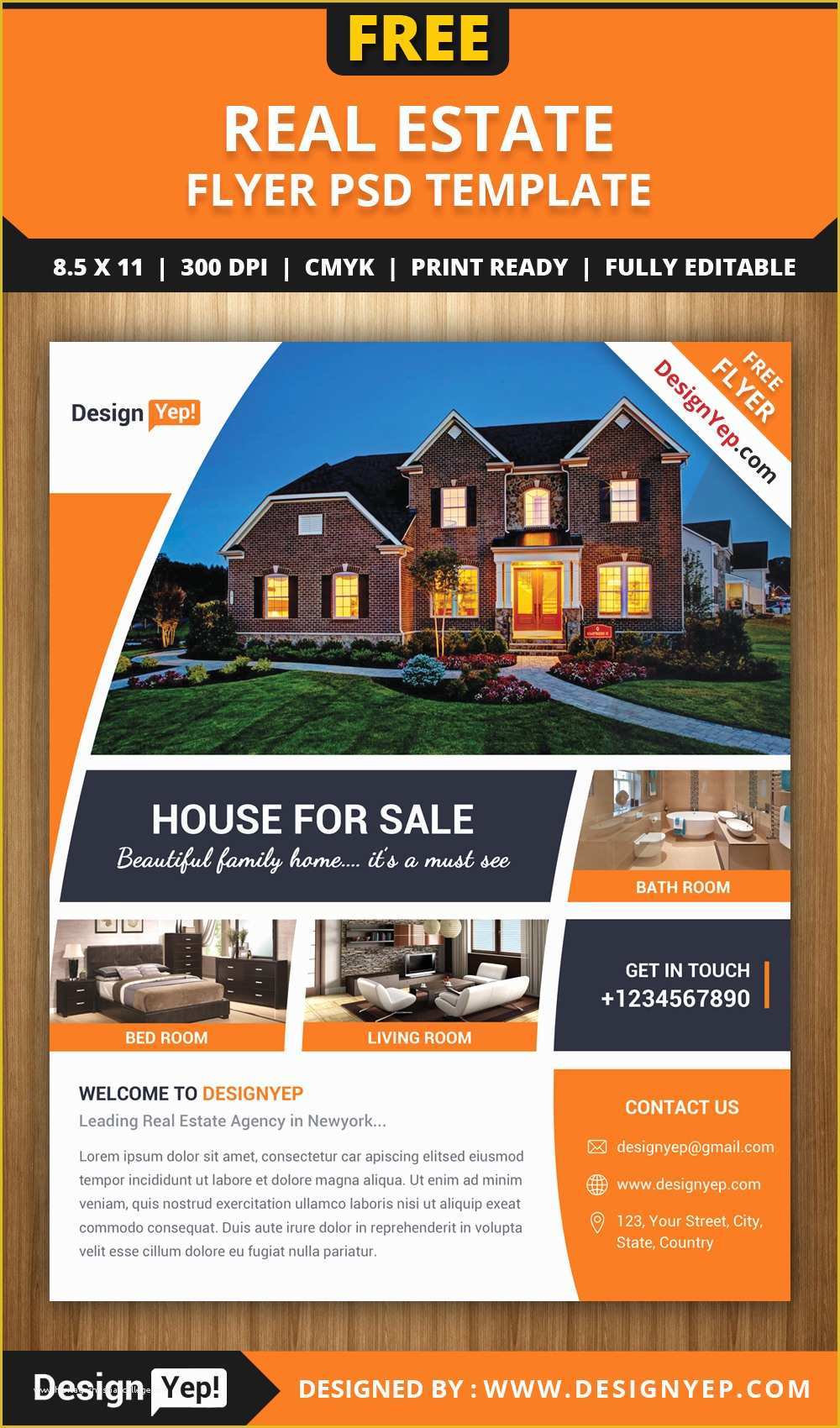 Free Flyer Templates Online Of Free Real Estate Flyer Psd Template Designyep