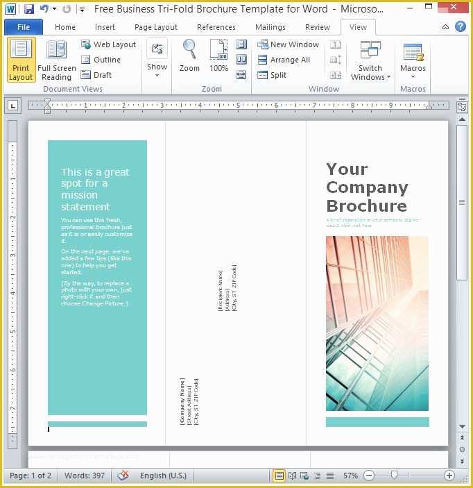 Free Flyer Templates Word Of Free Business Tri Fold Brochure Template for Word