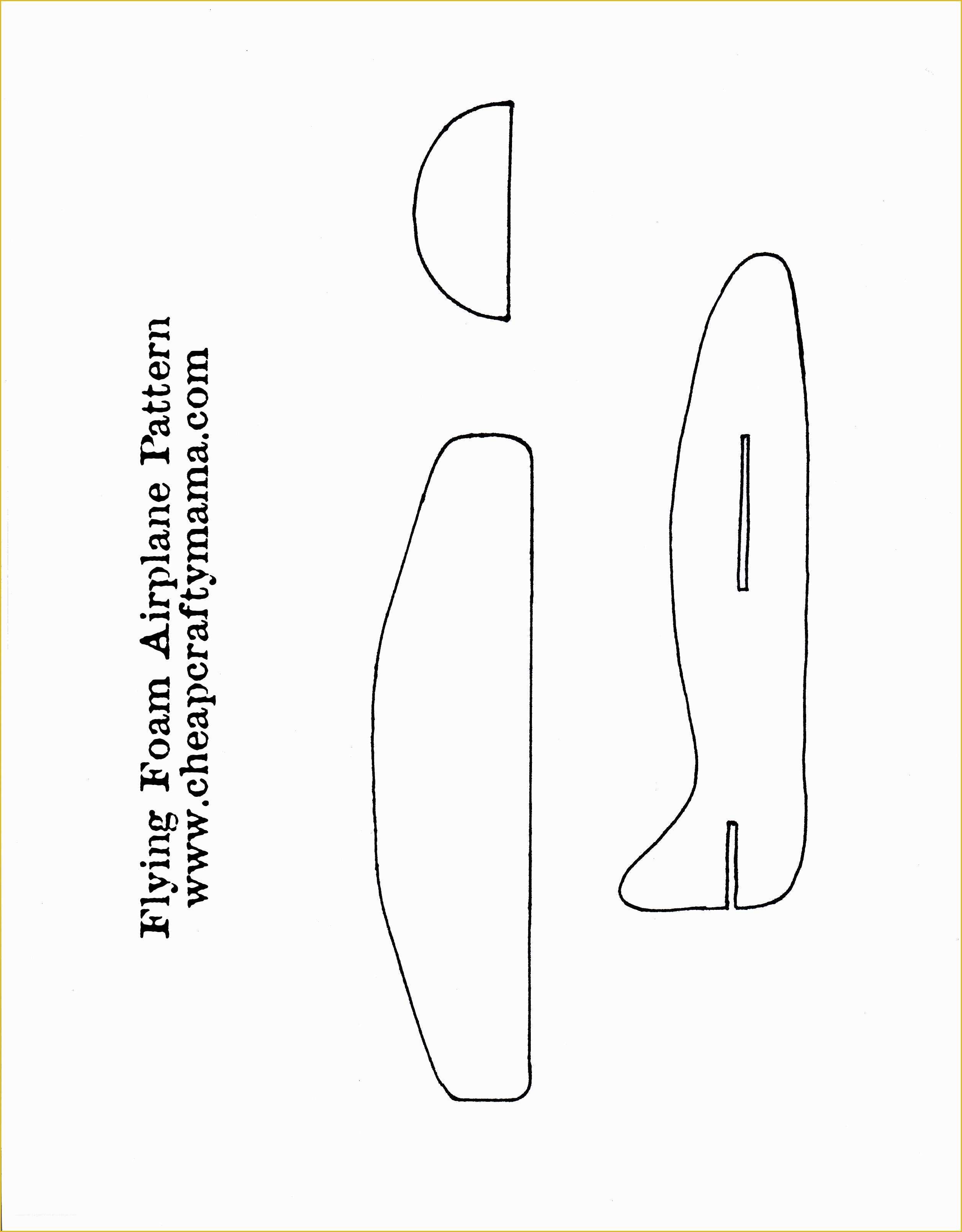 Free Foam Templates Of 6 Best Of Printable Airplane Cut Out Pattern