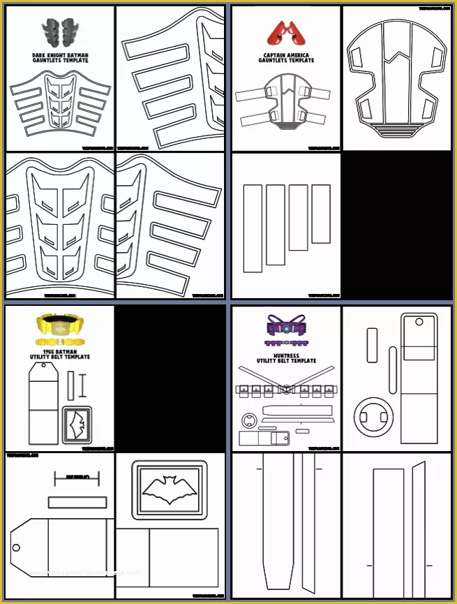 Free Foam Templates Of Batman Gauntlets Build Tutorial – the Foam Cave