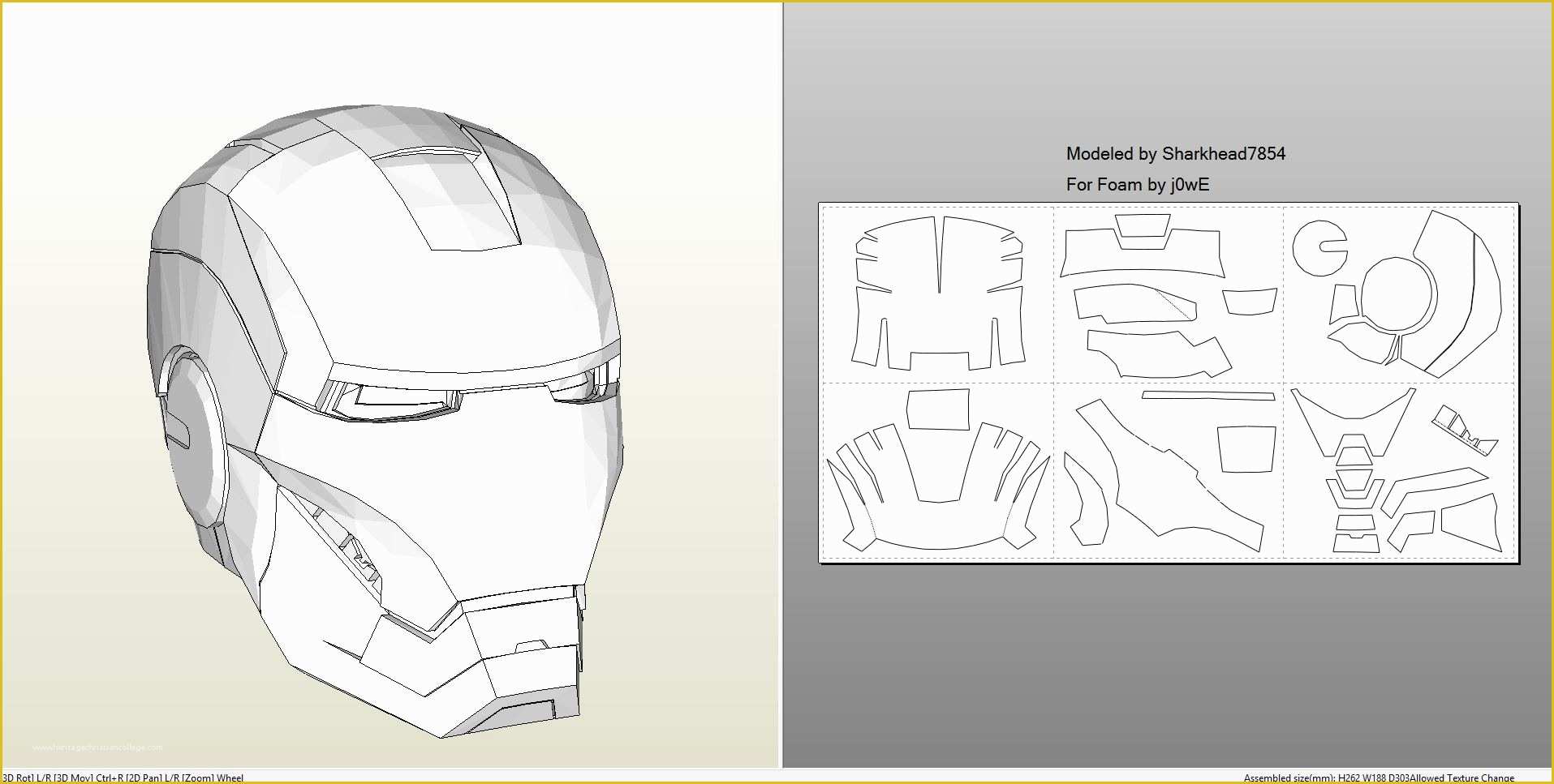 Free Foam Templates Of Foamcraft Pdo File Template for Iron Man Mark 4 & 6