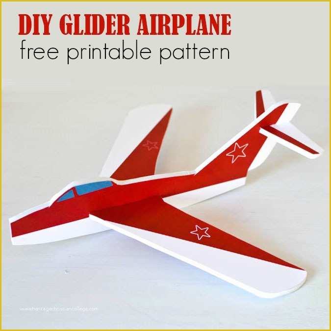 Free Foam Templates Of Free Printable Foam Glider Airplane Pattern