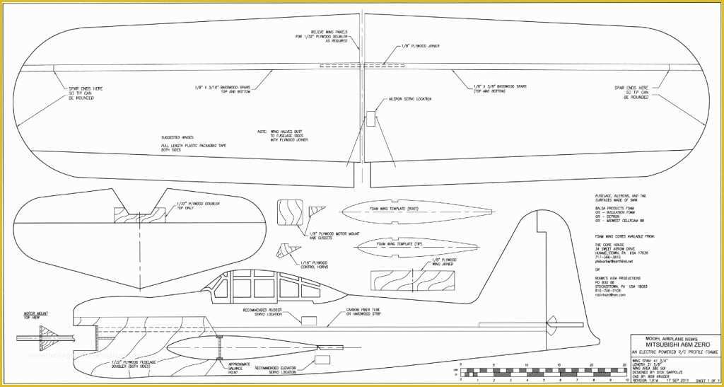 Free Foam Templates Of Fun Scale Profile Zero now Available at the Air Age