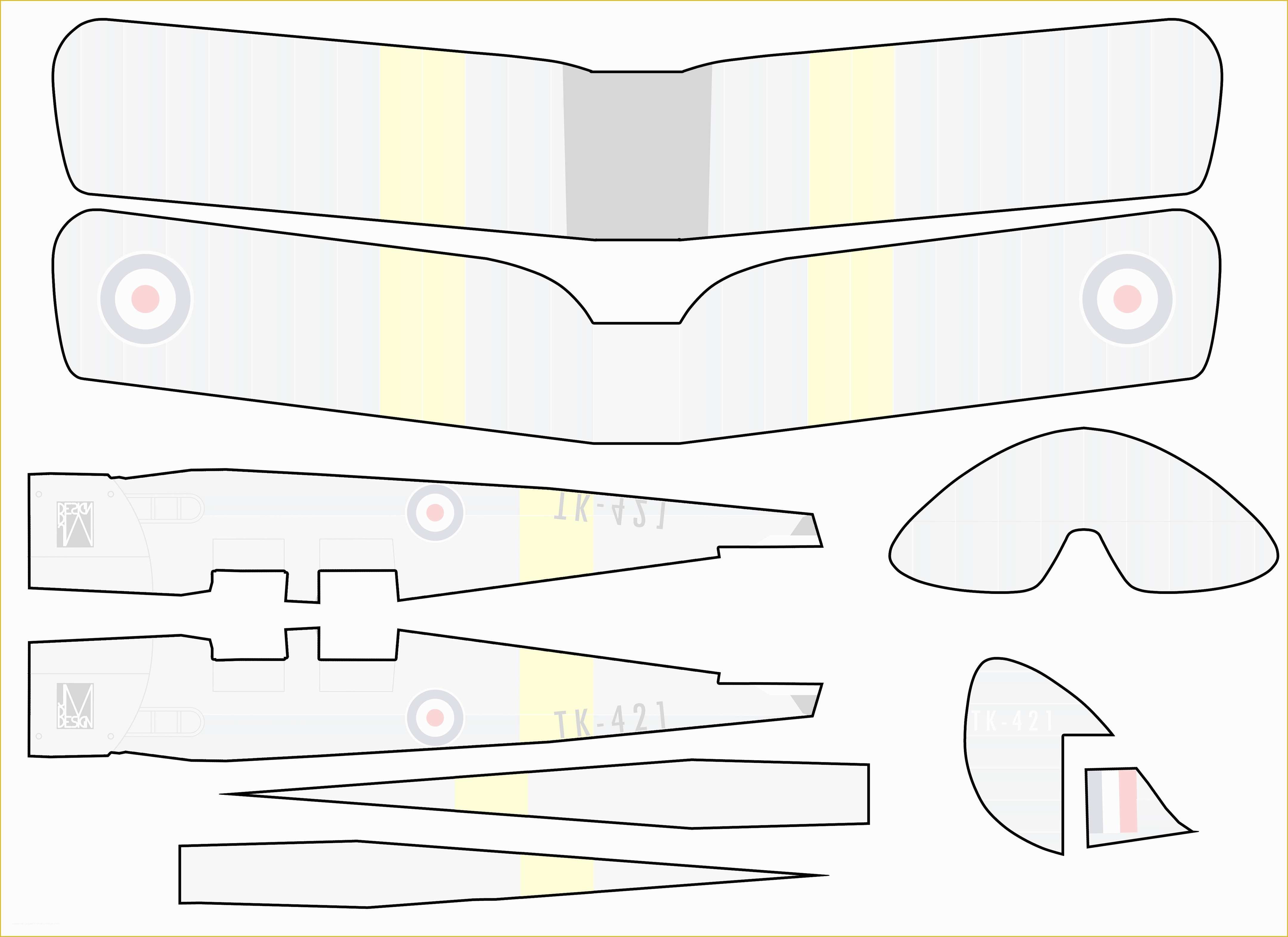 Foam Board Plane Templates