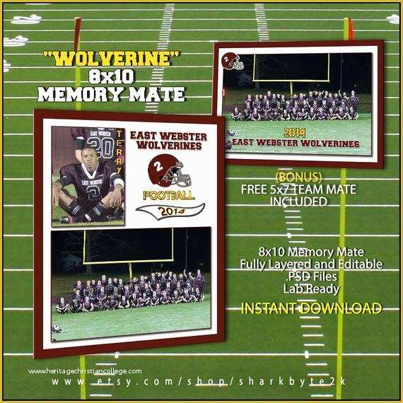 Free Football Memory Mate Templates Of 2017 Football Sports Memory Mate Template for Shop