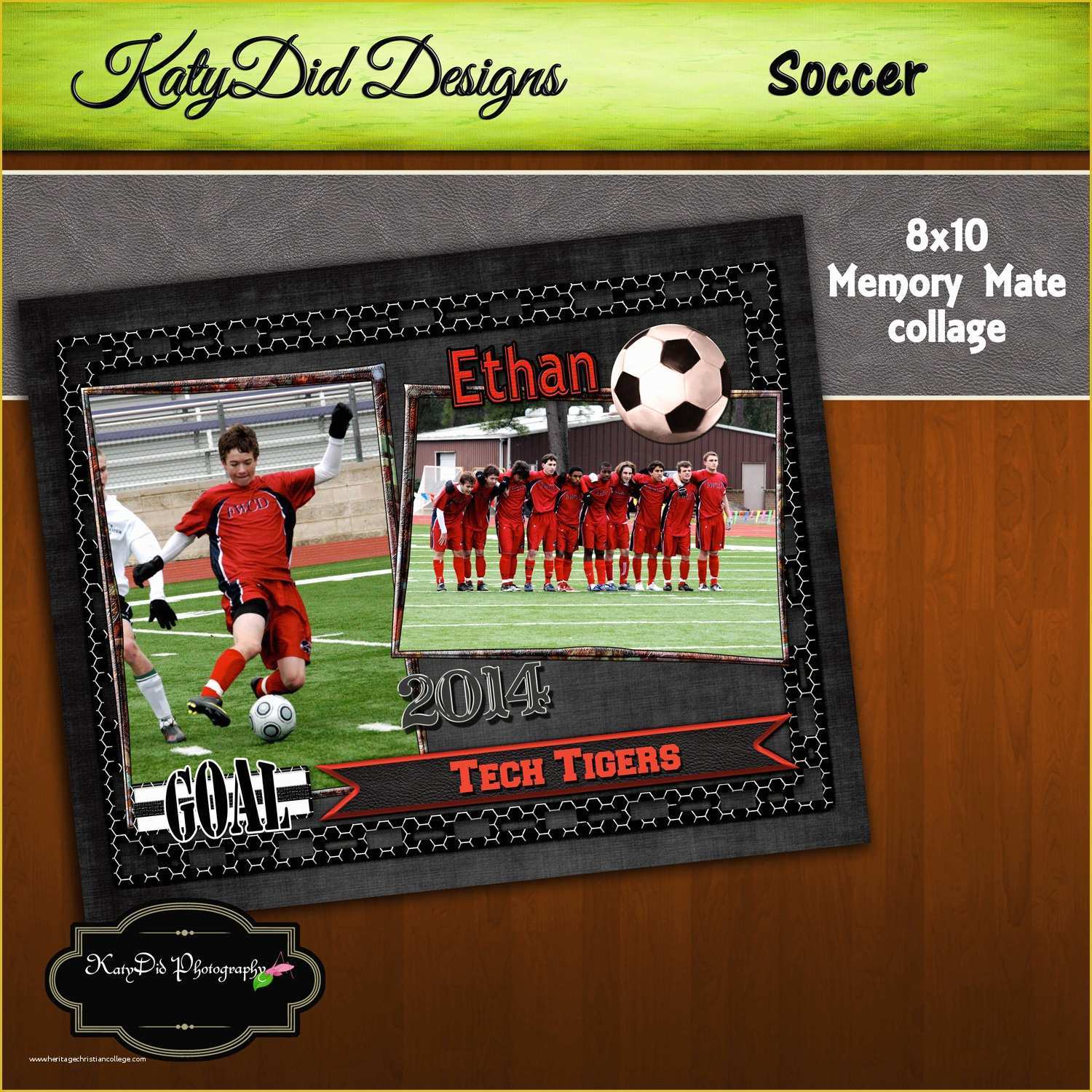 Free Football Memory Mate Templates Of 8x10 Memory Mate Goal soccer Collage or Storyboard now