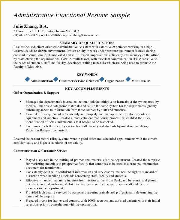 Free Functional Resume Template Of 10 Functional Resume Templates Pdf Doc