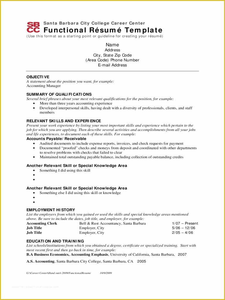 Free Functional Resume Template Of Functional Resume Template 5 Free Templates In Pdf Word