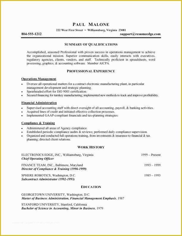 Free Functional Resume Template Of Samples Of Functional Resumes
