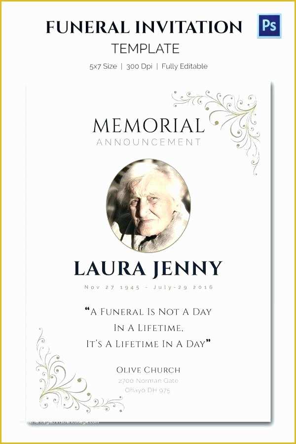 Free Funeral Slideshow Template Powerpoint Of Free Celebration Life Program Template Memorial