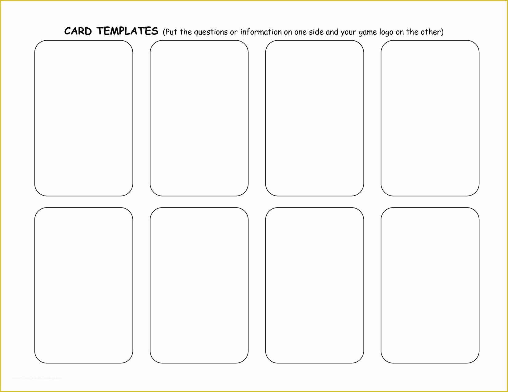 Free Game Templates Of Best S Of Game Card Template Board Game Blank Card