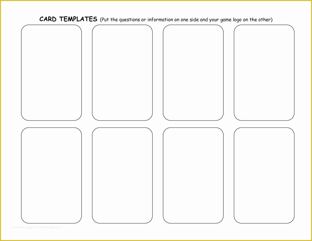 Free Game Templates Of Card Templates