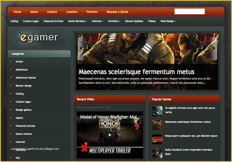 Free Game Templates Of Egamer Blogger Template 2014 Free Download