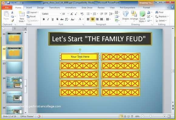 Free Game Templates Of Family Feud Powerpoint Template