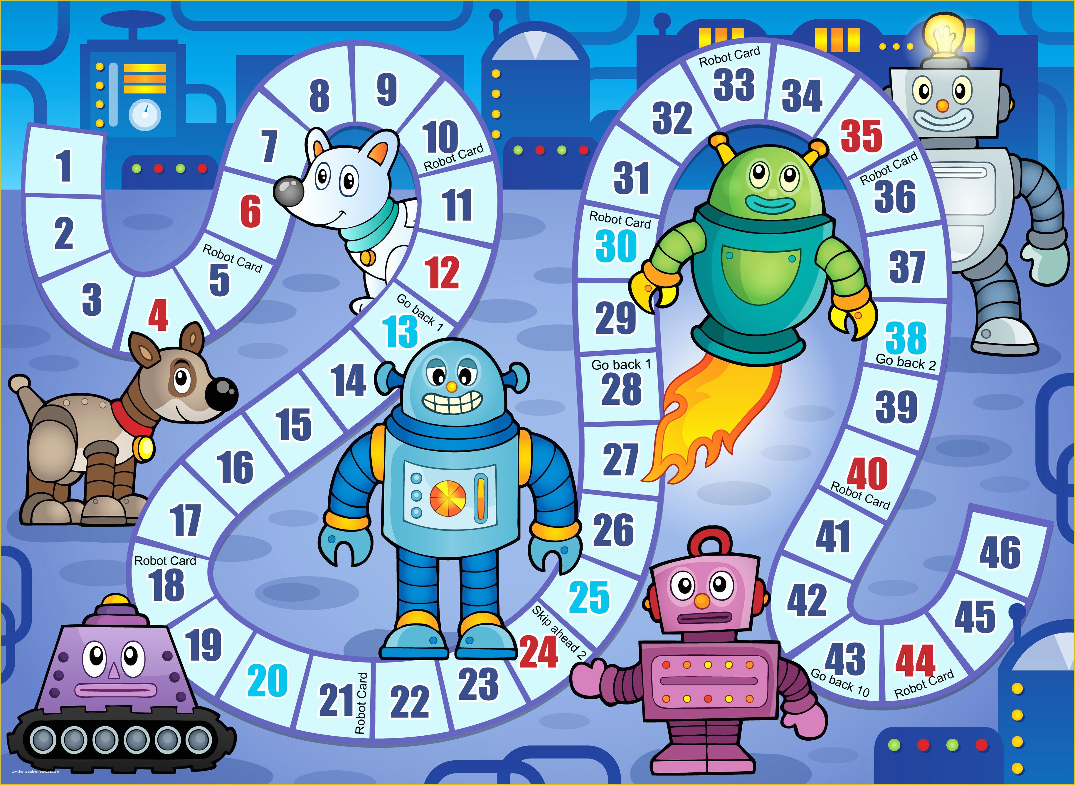 Free Game Templates Of Free Robot Birthday Party Printables