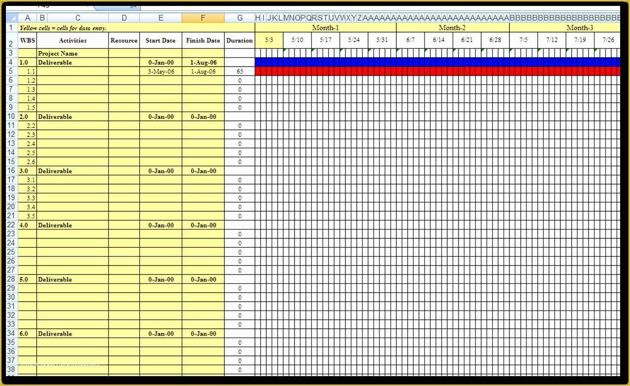 Free Gantt Chart Template Of Excel Free Gantt Chart Template Xls Example Of Spreadshee